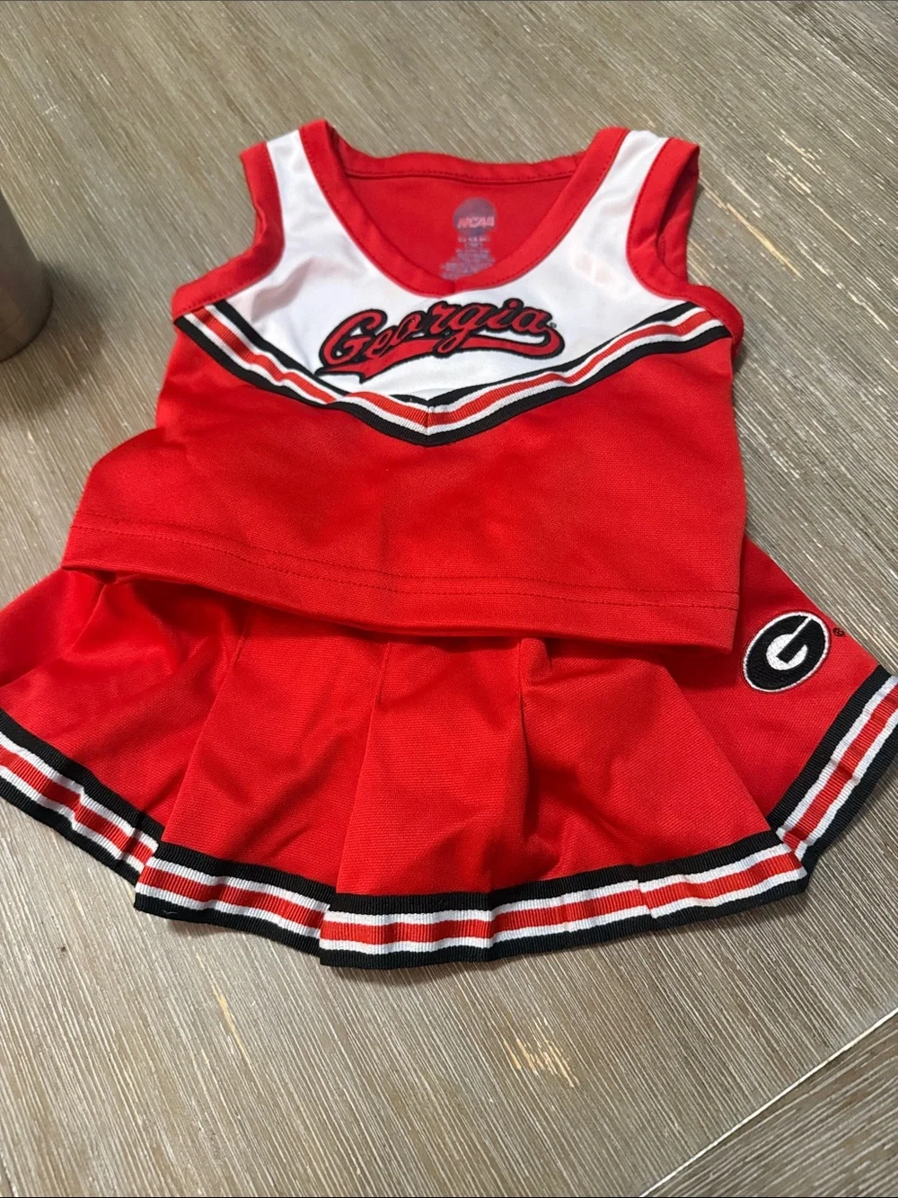 NCAA Georgia Red Black White Kids Cheerleading Matching Set